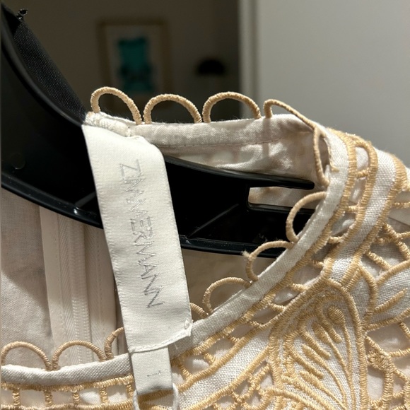 Zimmermann - Jeannie Embroidered Yoke Mini Dress - Picture 6 of 9